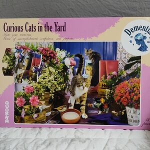 🔥 2/$25 Quokka "Curious Cats in the Yard"  Dementia Puzzle, 13 Large Pieces